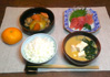 ごはん / 味噌汁 / 刺身